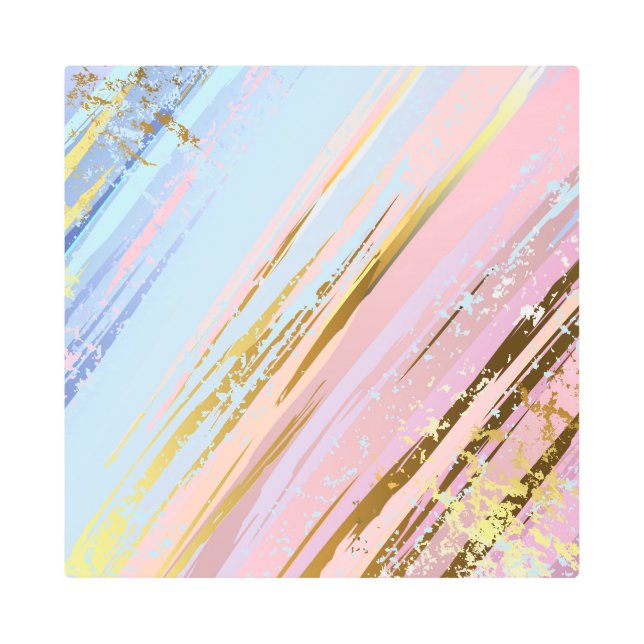 Textured Pink Background Metal Print (Front)