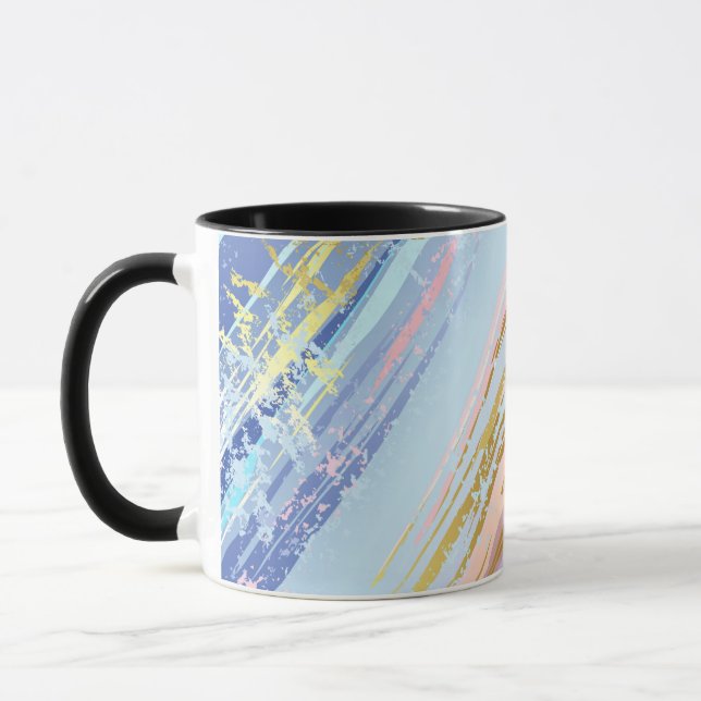 Textured Pink Background Mug (Left)