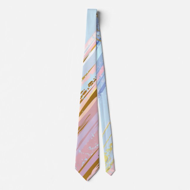 Textured Pink Background Neck Tie (Front)