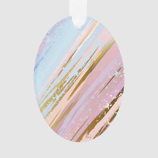 Textured Pink Background Ornament (Front)
