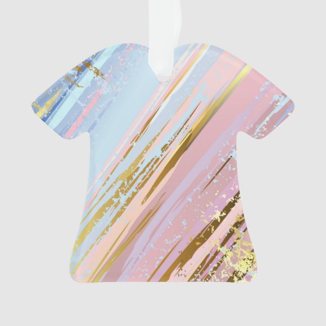 Textured Pink Background Ornament (Front)