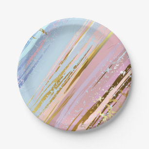 Textured Pink Background Paper Plates