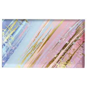 Textured Pink Background Place Card Holder