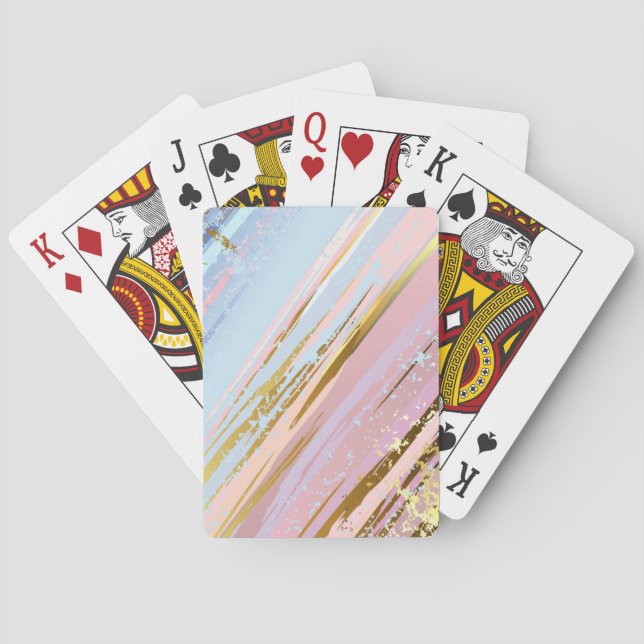 Textured Pink Background Poker Cards (Back)