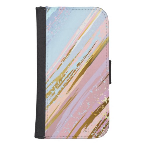 Textured Pink Background Galaxy S4 Wallet Case