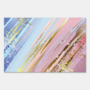 Textured Pink Background Sign