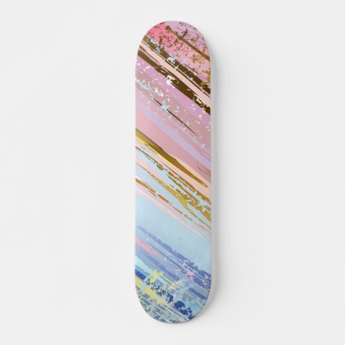 Textured Pink Background Skateboard