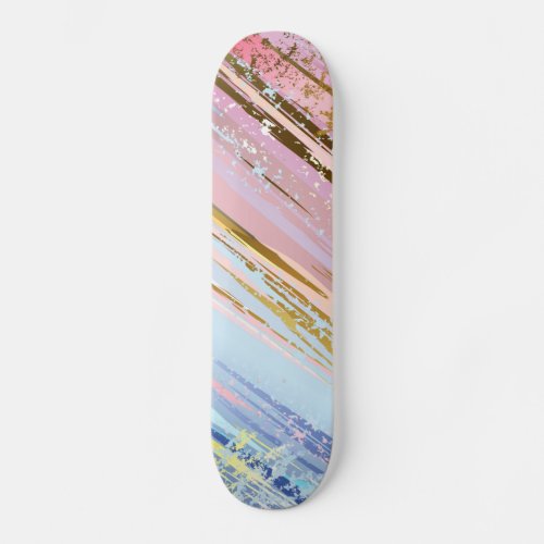 Textured Pink Background Skateboard