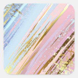 Textured Pink Background Square Sticker