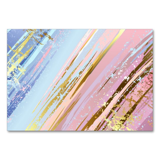 Textured Pink Background Table Number (Front)