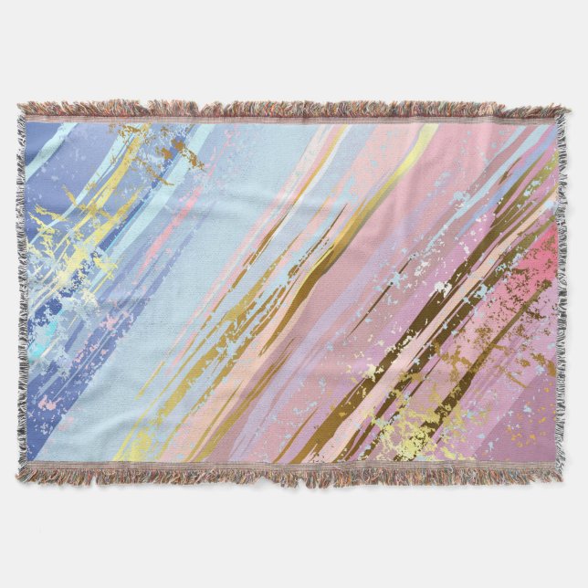 Textured Pink Background Throw Blanket (Front)