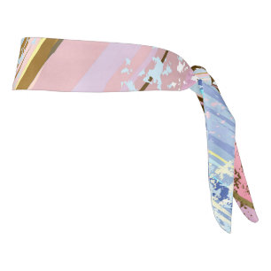 Textured Pink Background Tie Headband
