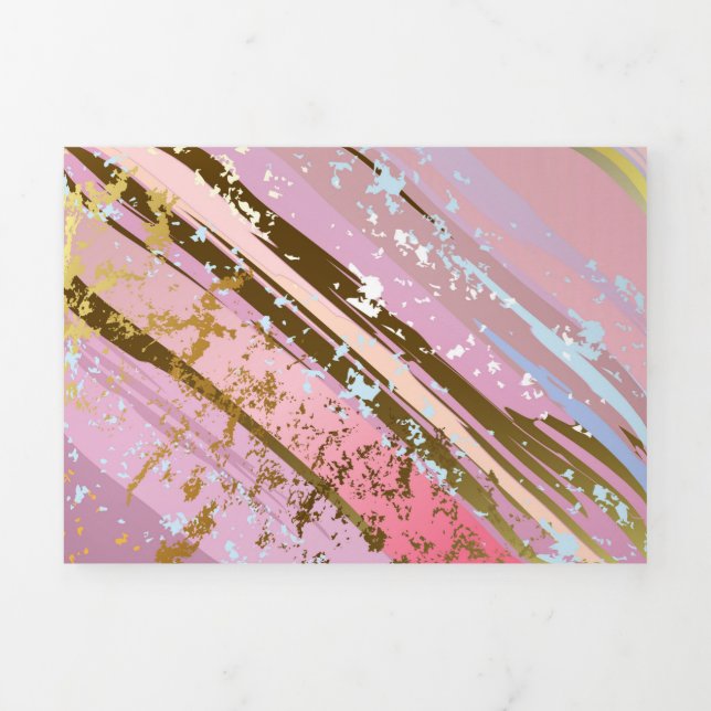 Textured Pink Background Tri-Fold Program (Cover)