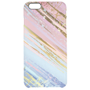 Textured Pink Background Clear iPhone 6 Plus Case