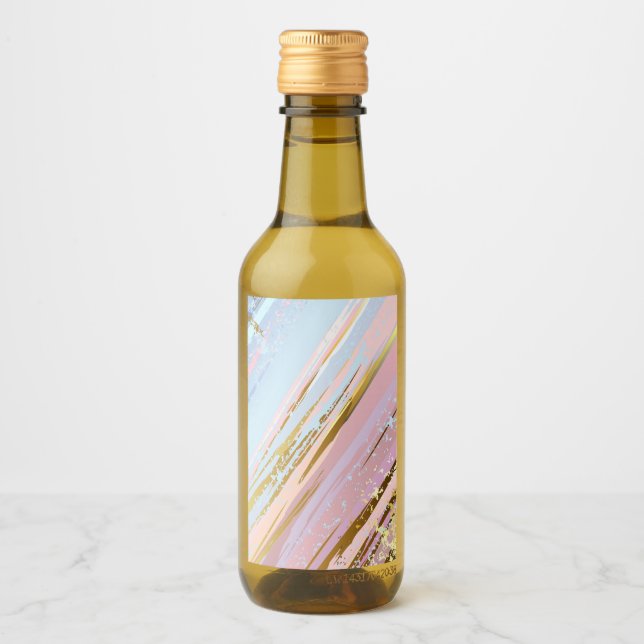 Textured Pink Background Wine Label (Front)