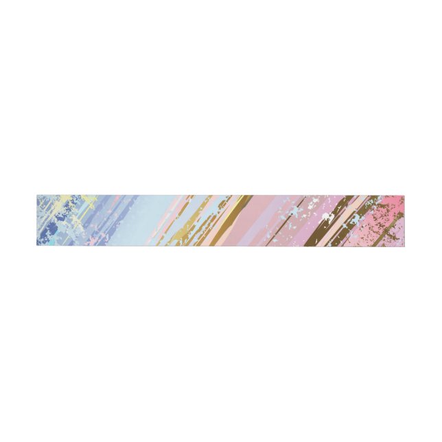 Textured Pink Background Wrap Around Address Label (Individual)