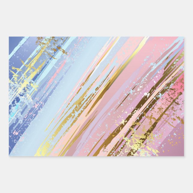 Textured Pink Background Wrapping Paper Sheets (Front)