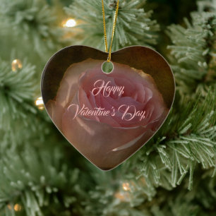 Textured Pink Rose Ornament