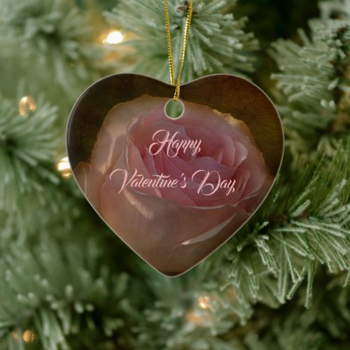 Textured Pink Rose Ornament