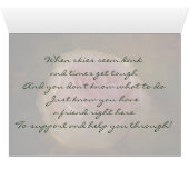 Textured Pink Rose "Thinking of You" Greeting Card (Inside Horizontal (Bottom))