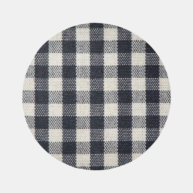 Textured Plaid Cotton Fabric Background Rug (Front)