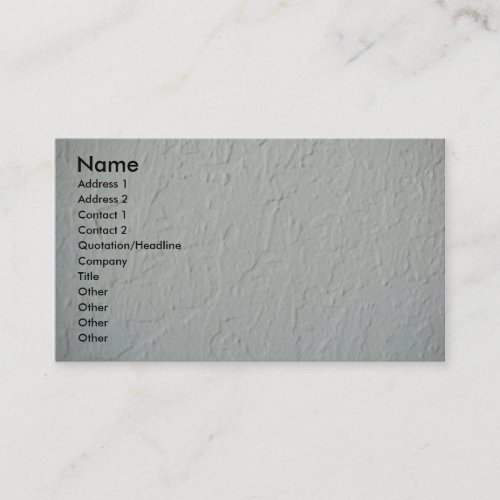 Textured Plaster Wall Business Card