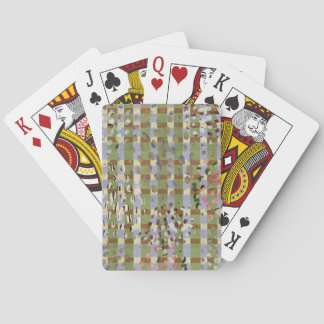 Textured Pointillism Grid Pattern Artwork Poker Cards