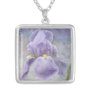 Textured Purple Iris Necklace