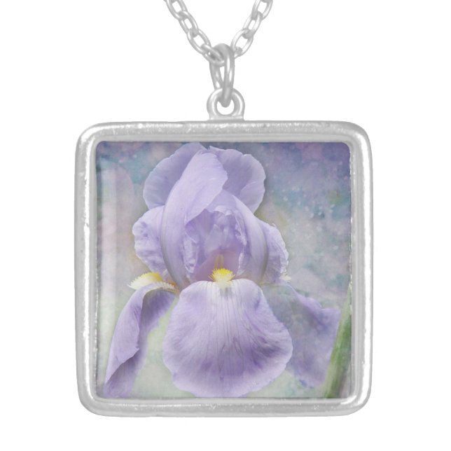Textured Purple Iris Necklace (Front)