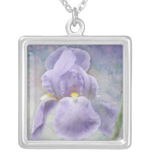Textured Purple Iris Necklace