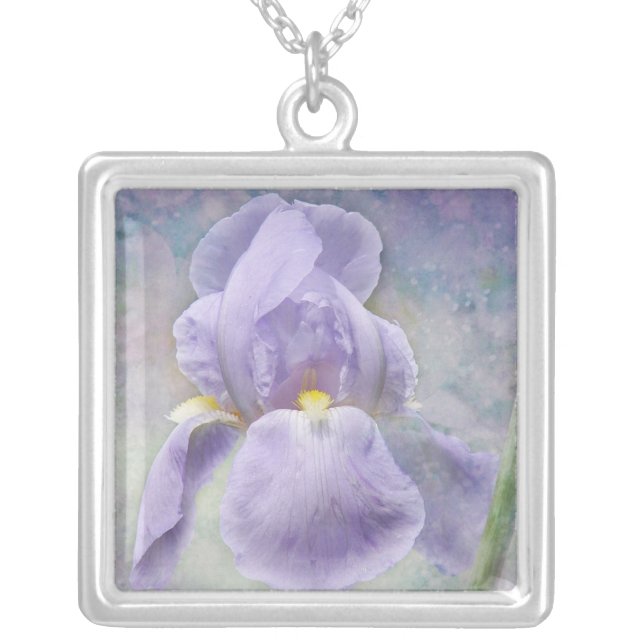 Textured Purple Iris Necklace (Front)