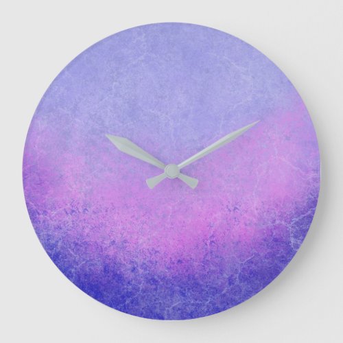 Textured Purple Ombre Large Clock
