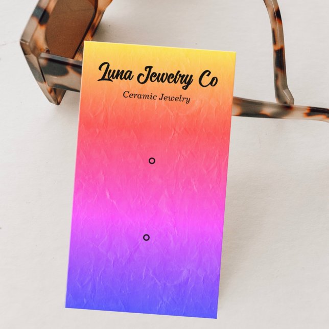 Textured Rainbow 2 Pin Jewelry Business Card (Creator Uploaded)