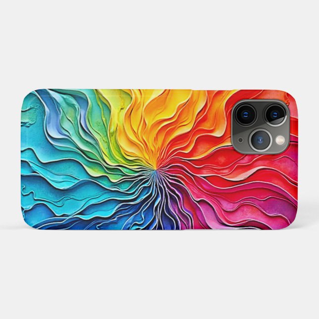 Textured Rainbow Swirl Art Case-Mate iPhone Case (Back (Horizontal))
