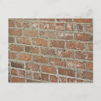 Textured Red brick wall Postcard