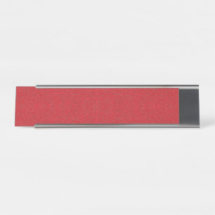 Textured Red Brushed Metal Name Plate – Customize