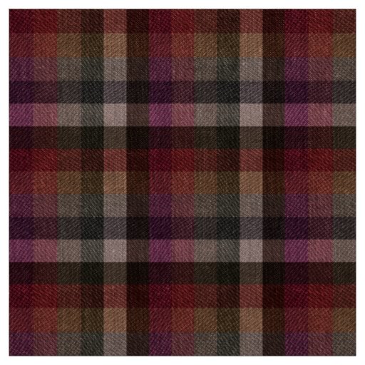 Textured red, gray, raspberry checkered. fabric