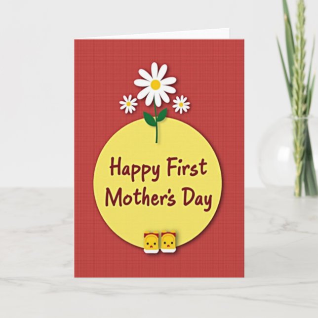 Textured Red Mothers Day Card (Front)