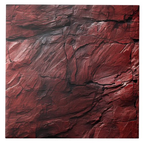 Textured Red Rocks Ceramic Tile