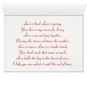 Textured Red Rose Valentine's Day Card (Inside Horizontal (Bottom))