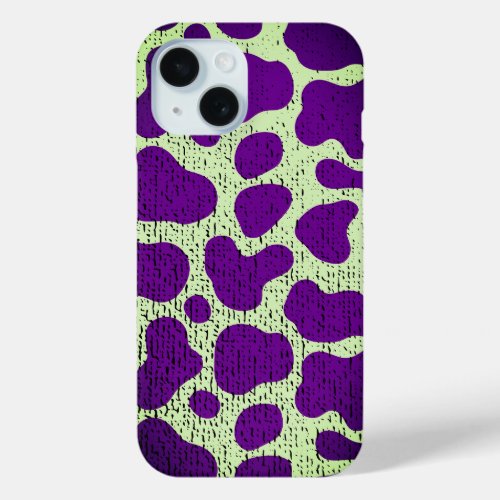 Textured Retro Purple Spots iPhone Case