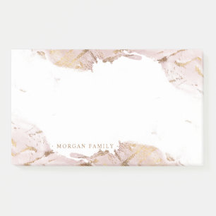 textured rose gold Monogram Post-it Notes