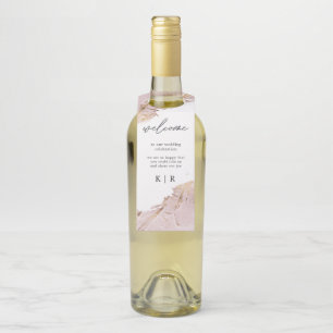 textured rose gold Wedding Bottle Hanger Tags