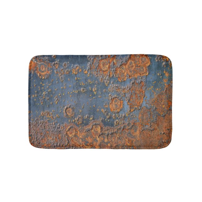 Textured rusted metal background. bath mat (Front)