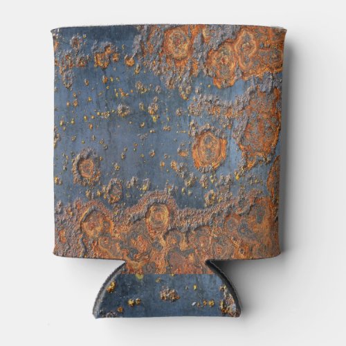 Textured rusted metal background can cooler