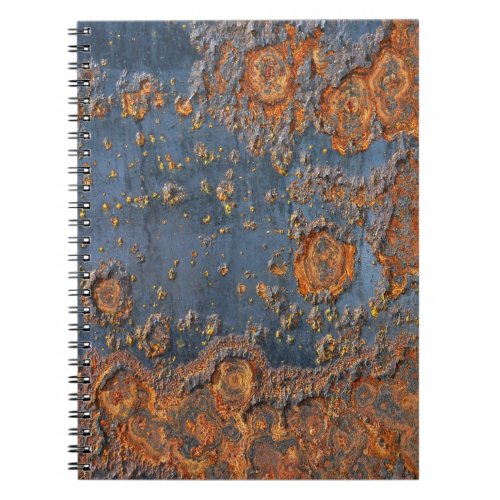 Textured rusted metal background notebook