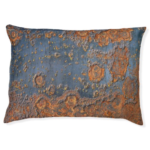 Textured rusted metal background pet bed