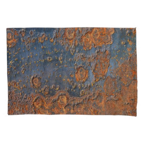 Textured rusted metal background pillow case