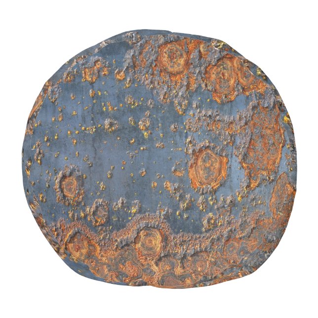 Textured rusted metal background. pouf (Bottom)