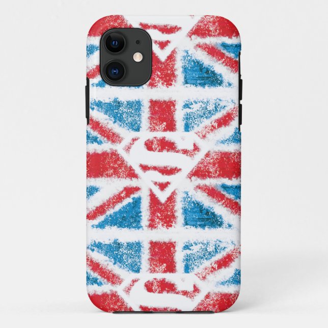 Textured S-Shield Over Flag Case-Mate iPhone Case (Back)